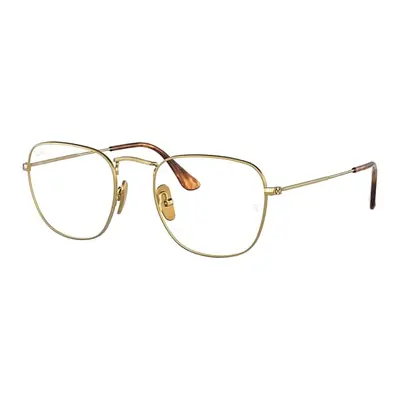 Ray-Ban Eyeglasses Man Frank Titanium Optics - Gold Frame Clear Lenses 48-20