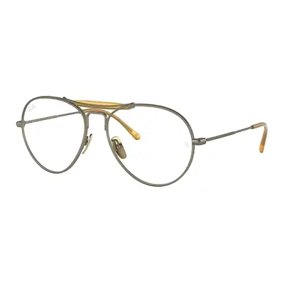 Ray-Ban Eyeglasses Unisex Rb8063 Titanium Optics - Gold Frame Clear Lenses 55-16