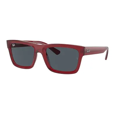 Ray-Ban Sunglasses Unisex Warren Bio-based - Transparent Red Frame Grey Lenses 57-20