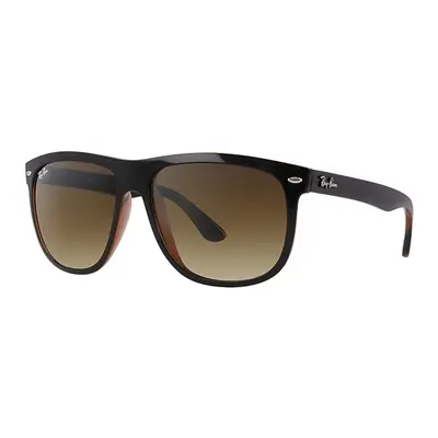 Ray-Ban Sunglasses Man Boyfriend - Black On Brown Frame Brown Lenses 60-15