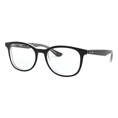 Ray-Ban Eyeglasses Unisex Rb5356 Optics - Black Frame Clear Lenses Polarized 52-19