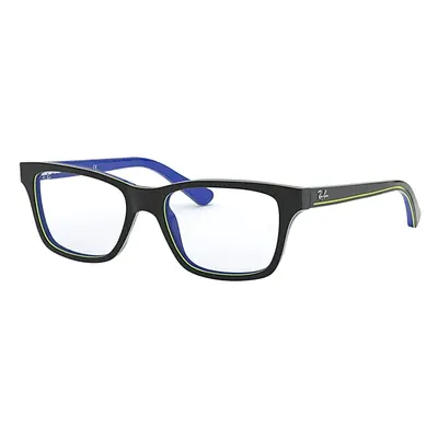 Ray-Ban Eyeglasses Children Rb1536 Optics Kids - Dark Grey On Blue Frame Clear Lenses Polarized 