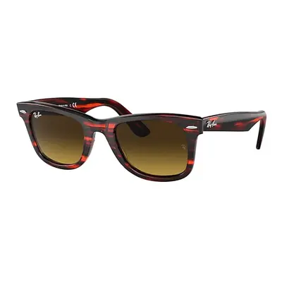 Ray-Ban Sunglasses Unisex Original Wayfarer Bio-based - Striped Red Frame Brown Lenses 50-22