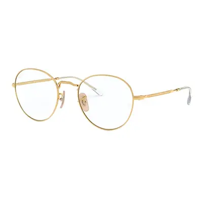 Ray-Ban Eyeglasses Unisex Round Metal Optics II - Arista Gold Frame Clear Lenses 51-20