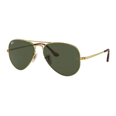 Ray-Ban Sunglasses Unisex Aviator Metal II - Arista Gold Frame Green Lenses 58-14