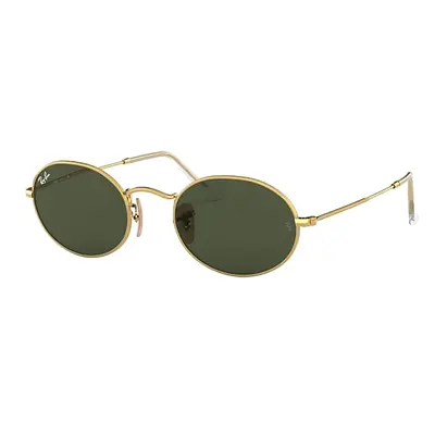 Ray-Ban Sunglasses Unisex Oval Metal - Arista Gold Frame Green Lenses 54-21