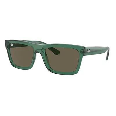 Ray-Ban Sunglasses Unisex Warren Bio-based - Transparent Green Frame Brown Lenses 54-20