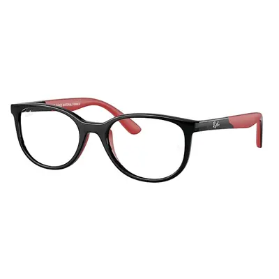 Ray-Ban Eyeglasses Children Rb1622 Optics Kids Bio-based - Black On Red Frame Clear Lenses Polar