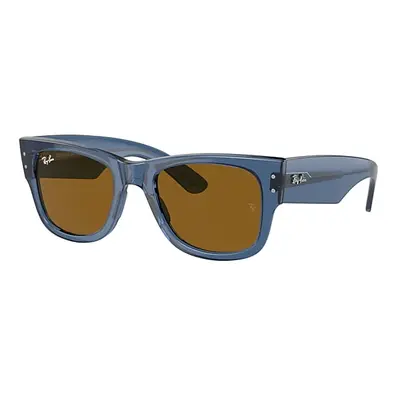 Ray-Ban Sunglasses Unisex Mega Wayfarer Bio-based - Transparent Blue Frame Brown Lenses 51-21