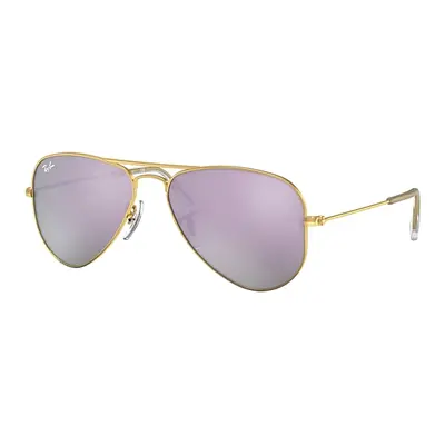 Ray-Ban Sunglasses Children Aviator Kids - Gold Frame Violet Lenses 52-14