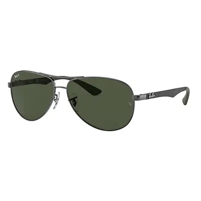 Ray-Ban Sunglasses Man Carbon Fibre - Grey Frame Green Lenses Polarized 61-13