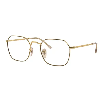 Ray-Ban Eyeglasses Unisex Jim Optics - Gold Frame Clear Lenses Polarized 51-20