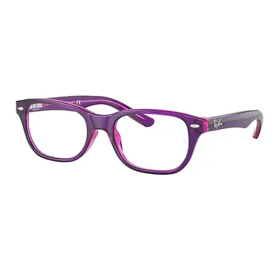 Ray-Ban Eyeglasses Children Rb1555 Optics Kids - Violet On Fuxia Fluo Frame Clear Lenses Polariz