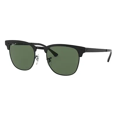 Ray-Ban Sunglasses Unisex Clubmaster Metal - Black Frame Green Lenses Polarized 51-21