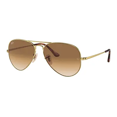 Ray-Ban Sunglasses Unisex Aviator Metal II - Arista Gold Frame Brown Lenses 58-14