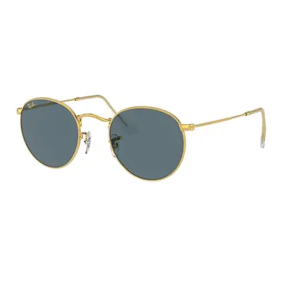 Ray-Ban Sunglasses Man Round Metal Legend Gold - Gold Frame Blue Lenses 50-21