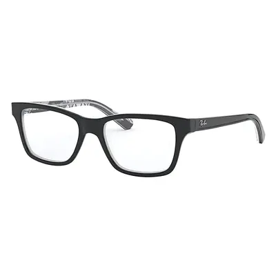 Ray-Ban Eyeglasses Children Rb1536 Optics Kids - Black On Grey Frame Clear Lenses Polarized 48-1