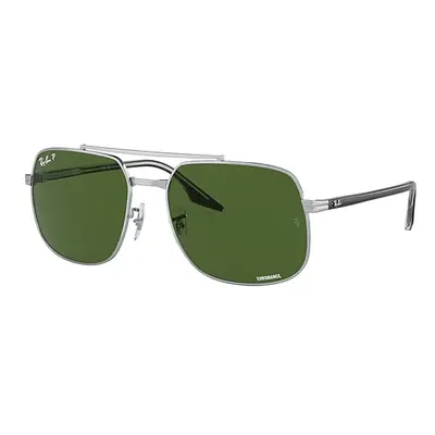 Ray-Ban Sunglasses Unisex Rb3699 - Black On Transparent Frame Green Lenses Polarized 59-18