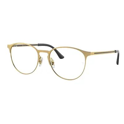 Ray-Ban Eyeglasses Unisex Rb6375 Optics - Gold Frame Clear Lenses Polarized 53-18