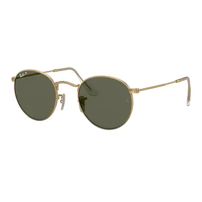 Ray-Ban Sunglasses Man Round Metal - Gold Frame Green Lenses Polarized 50-21