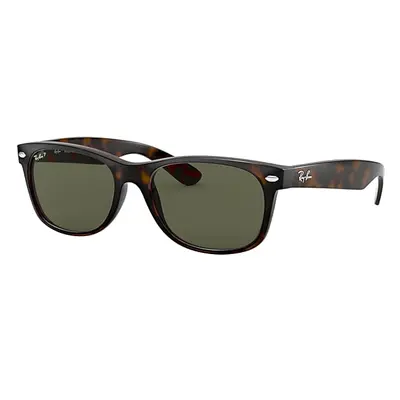 Ray-Ban Sunglasses Unisex New Wayfarer Classic - Tortoise Frame Green Lenses Polarized 58-18