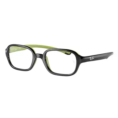 Ray-Ban Eyeglasses Children Rb9074 Optics Kids - Black On Green Frame Clear Lenses Polarized 37-