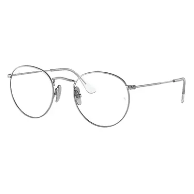 Ray-Ban Eyeglasses Unisex Round Titanium Optics - Silver Frame Clear Lenses 50-21