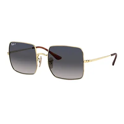 Ray-Ban Sunglasses Woman Square 1971 Classic - Arista Gold Frame Blue Lenses Polarized 54-19