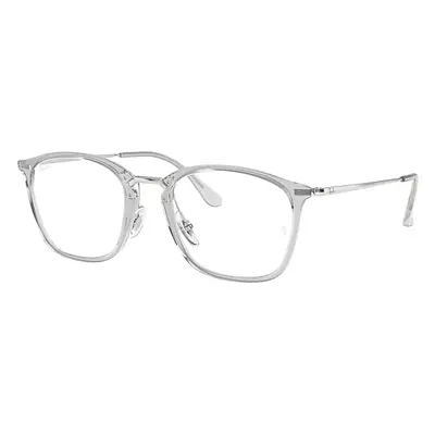 Ray-Ban Eyeglasses Unisex Rb7164 Optics - Silver Frame Clear Lenses Polarized 52-20