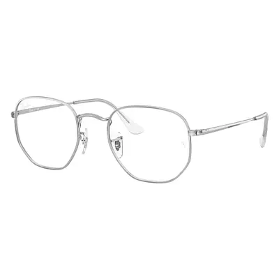 Ray-Ban Eyeglasses Unisex Hexagonal Optics - Silver Frame Clear Lenses 51-21