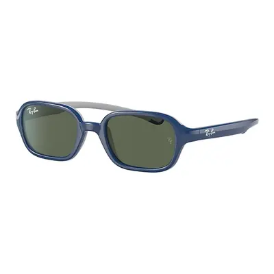 Ray-Ban Sunglasses Children Rb9074s Kids - Blue On Rubber Grey Frame Green Lenses 41-16