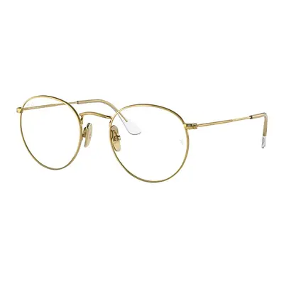 Ray-Ban Eyeglasses Unisex Round Titanium Optics - Gold Frame Clear Lenses 50-21