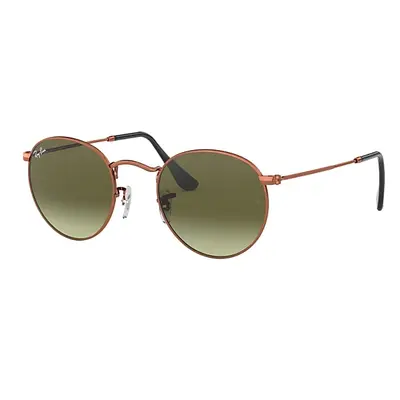 Ray-Ban Sunglasses Unisex Round Metal - Bronze-copper Frame Green Lenses 50-21