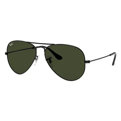 Ray-Ban Sunglasses Unisex Aviator Classic - Black Frame Green Lenses 58-14