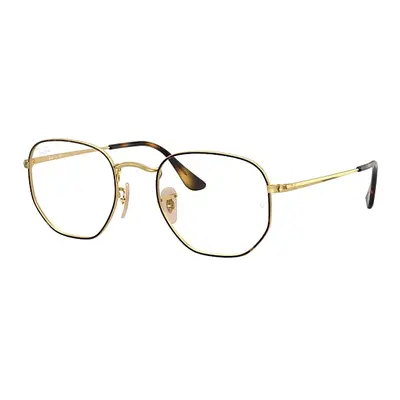 Ray-Ban Eyeglasses Unisex Hexagonal Optics - Gold Frame Clear Lenses 51-21