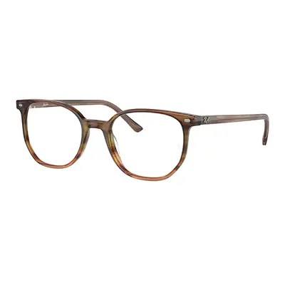 Ray-Ban Eyeglasses Unisex Elliot Optics - Striped Brown & Green Frame Demo Lens Lenses Polarized