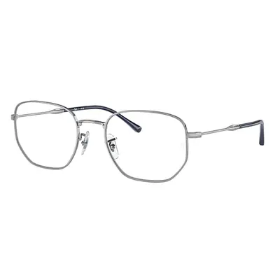 Ray-Ban Eyeglasses Unisex Rb6496 Optics - Silver Frame Clear Lenses Polarized 53-20