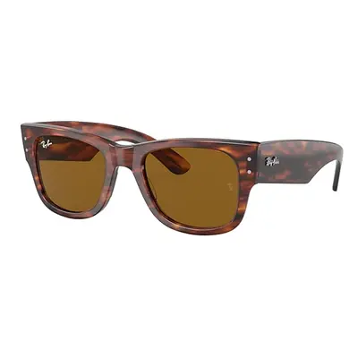 Ray-Ban Sunglasses Unisex Mega Wayfarer - Striped Havana Frame Brown Lenses 51-21