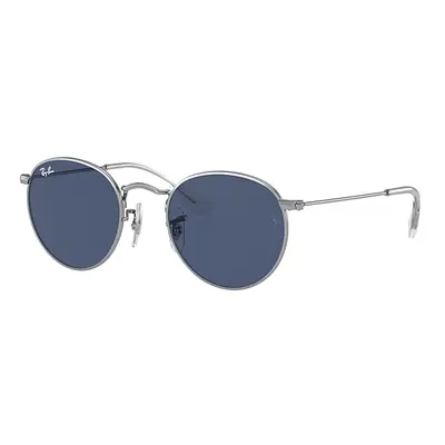 Ray-Ban Sunglasses Children Round Kids - Silver Frame Blue Lenses 44-19