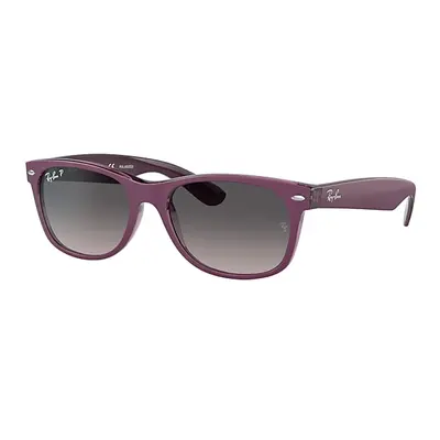 Ray-Ban Sunglasses Unisex New Wayfarer Classic - Violet On Transparent Violet Frame Grey Lenses 