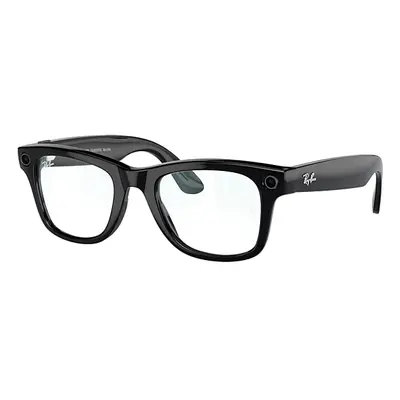 Ray-Ban Smart Glasses | Meta Wayfarer Unisex Black Frame Clear Lenses 50-22 Facebook Glasses