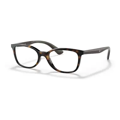 Ray-Ban Eyeglasses Children Rb1586 Optics Kids - Brown On Green Frame Clear Lenses Polarized 47-