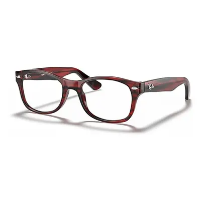 Ray-Ban Eyeglasses Children Rb1528 Optics Kids - Striped Red Frame Clear Lenses Polarized 48-16