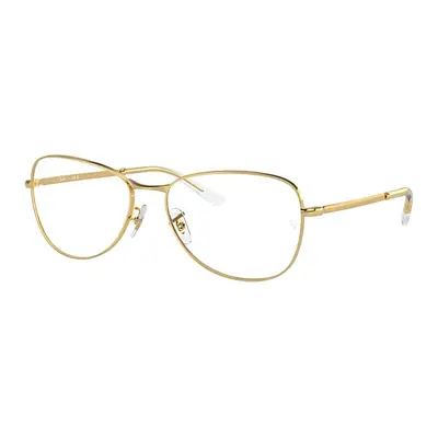 Ray-Ban Eyeglasses Unisex Rb3733v Optics - Arista Gold Frame Clear Lenses Polarized 54-17