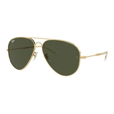 Ray-Ban Sunglasses Unisex Old Aviator - Arista Gold Frame Green Lenses 62-14