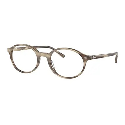 Ray-Ban Eyeglasses Unisex German Optics - Striped Beige Frame Clear Lenses Polarized 53-20