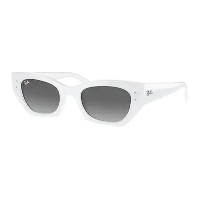 Ray-Ban Sunglasses Unisex Zena Bio-based - White Snow Frame Grey Lenses 52-22