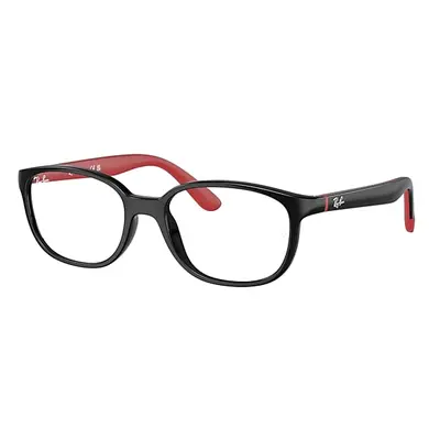 Ray-Ban Eyeglasses Children Rb1632 Optics Kids Bio-based - Black On Red Frame Clear Lenses 48-16