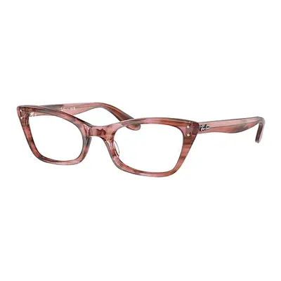 Ray-Ban Eyeglasses Woman Lady Burbank Optics - Striped Pink Frame Clear Lenses Polarized 51-20