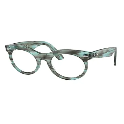 Ray-Ban Eyeglasses Unisex Wayfarer Oval Optics - Striped Transparent Green Frame Clear Lenses Po